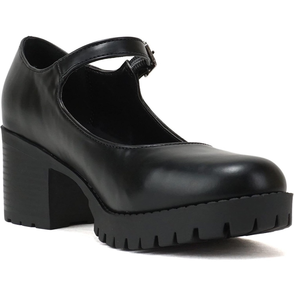 Soda Black Platform Mary Jane Shoes